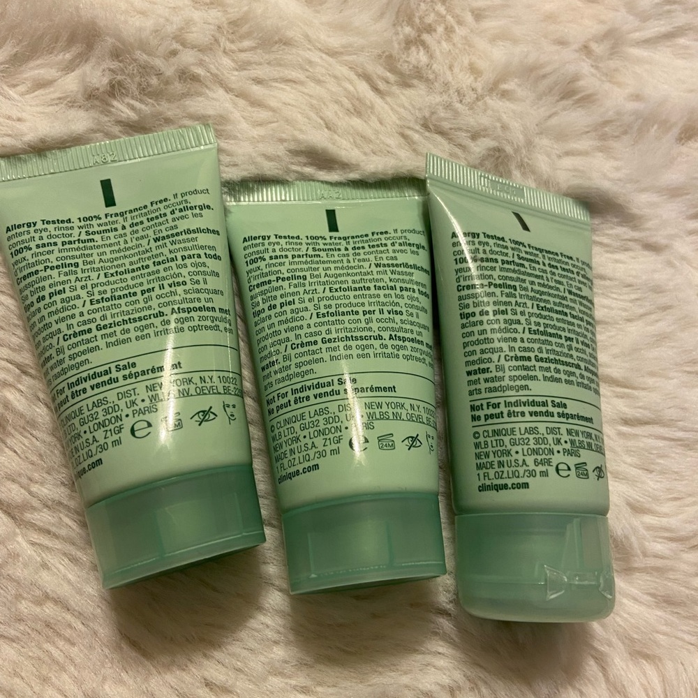 New bundle of 3 Clinique 7-day scrub rinse off formula 1fl oz x 3 deluxe sample - Picture 2 of 5